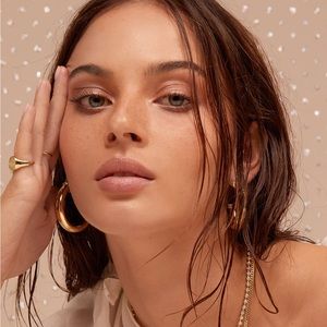 Luv AJ pave tube hoops gold